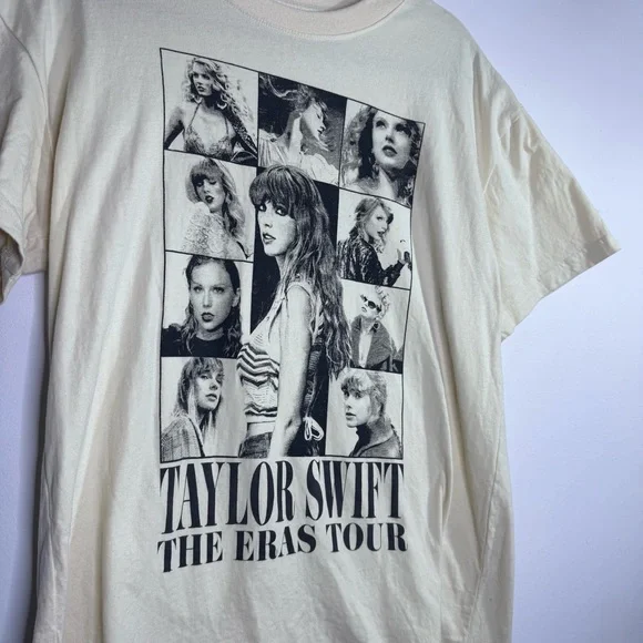 Taylor Swift Eras Tour Graphic T Shirt Album Era Collage Tour Cities M - Picture 1 of 4